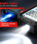 True RMS Digital Multimeter With 6000 Counts Color Screen Auto Display showcasing LED flashlight and USB charging.