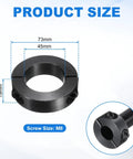 4 Pack Double Split Shaft Collars 45mm Bore 73mm Outer Diameter 19mm Thick Black Oxide Locking Clamps With Set Screws Made From 1045 Steel Built Tough