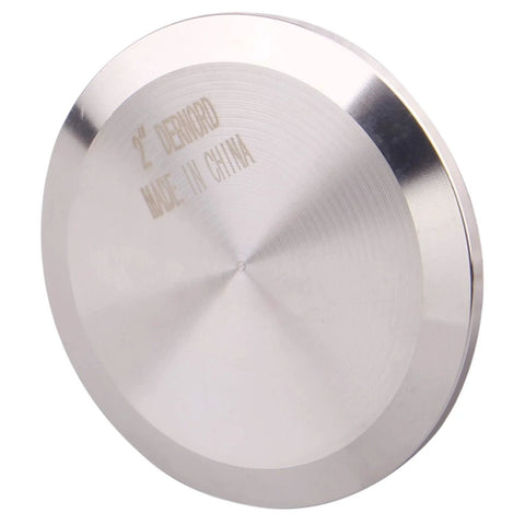 DERNORD sanitary end cap, stainless steel 304, for 2 in tri-clamp ferrule, front view