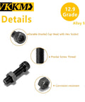 144 Piece M5 M6 Socket Head Cap Screws Kit With Nuts, Washers, And Allen Wrench in Black Carbon Steel, detailed view