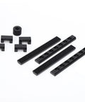 Zinc Alloy Sliding Rail And Toothed Gear Set For Industrial Robots High Precision Linear Motion Kit With Beefed Up Wear Components For DIY Robotics And Automation Projects, black rails and gear