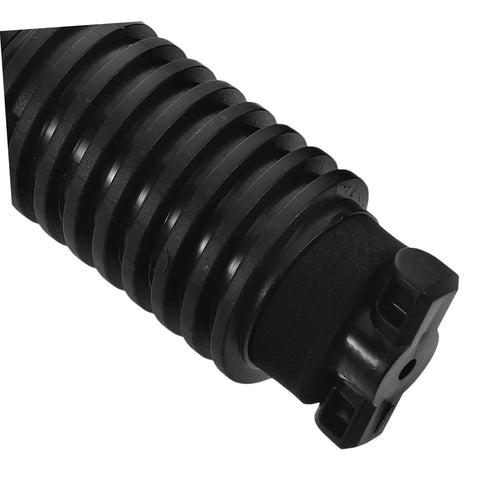 Close-up of Heavy Duty Spare Tire Hold Down Bolt For Secure Tire Mounting And Easy Tightening, showing ridged black surface