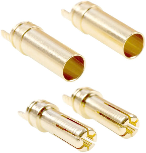 EC5 Battery Connector Set 10 Pairs With 5.0mm Gold Plated Bullet Connectors Male And Female Shells visible.