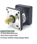 Planetary Gearbox Motor Reducer 86mm Stepper Gearbox For Textile Machines, aluminum housing, 12.7mm/14mm input, 14mm/16mm output
