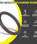 Viton O Ring Assortment Kit With 30 SAE AS568 Sizes Fluorocarbon O Rings For Aviation Cars Engines Hydraulics Plumbing
