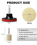 Glass Polishing Kit For Scratch Removal With 100g Cerium Oxide Powder, 3-inch Felt Buffing Pads and Wheels, 10 Piece Set