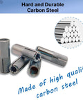 Heavy Duty 12 Pack Knurled Drop In Anchors for Solid Concrete Three Eighths Inch Sixteen Thread Carbon Steel