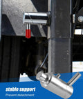 Badass 5/8 Inch Spring Loaded Twist Lock Plunger Pins 2 Pack For Tow Truck Stabilizer attached to equipment for stable support.