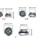 4 Pack Aluminum Oil Sight Glass For Air Compressors Pro Grade Three Quarter Inch NPT Male Threaded Liquid Level Gauge sizes