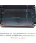 Interior layout of IP65 Waterproof Outdoor ABS Project Box Junction Enclosure For Electrical Components Black 7.9 By 4.7 By 2.95 Inch