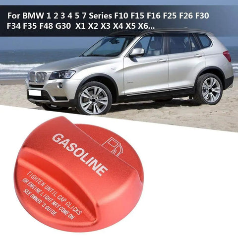 Universal Aluminum Gas Cap For BMW 1 2 3 4 5 7 Series F10 F15 F16 F25 F26 F30 F34 F35 F48 G30 X1 X2 X3 X4 X5 X6 Red Finish