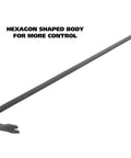 36 Inch Pry Bar With Drop Forged Steel Build, Rust Resistant Crowbar showing hexagon shaped body for demolition tasks