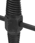 Heavy Duty Broken Screw Extractor Kit For Plumbers With Chrome Steel Dual Head Design To Pull Damaged Bolts From Faucet Pipes, close-up