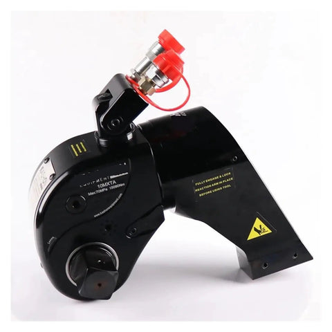 Heavy Duty Hydraulic Torque Wrench For Shop And Field Jobs, featuring smooth turning hose and durable alloy construction.