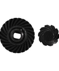 Top view of Underdrive Helical Gear Set 24T 10T Alloy Steel For 1 18 RC Crawler TRX4M Upgrade Beefier Quieter Low Wear