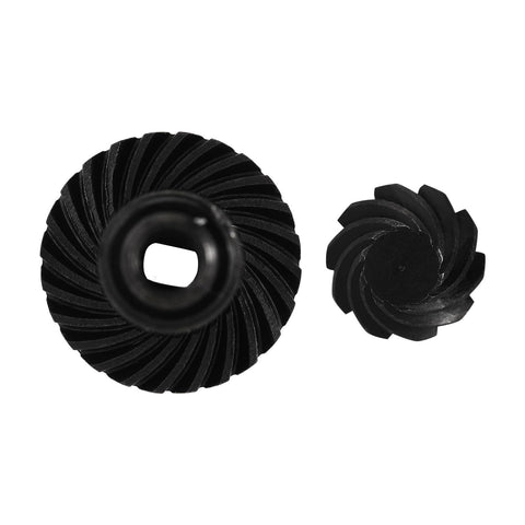 Top view of Underdrive Helical Gear Set 24T 10T Alloy Steel For 1 18 RC Crawler TRX4M Upgrade Beefier Quieter Low Wear