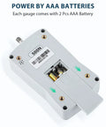 Go To Portable 500N Digital Force Gauge Push Pull Tester With Case, Four Measurement Units N Lb Kg Oz, Max Load 500N 50kg 110lb 1800oz, Accuracy About One Percent, Battery Powered With Two AAA, Three Measurement Modes. Rear view with AAA battery compartment