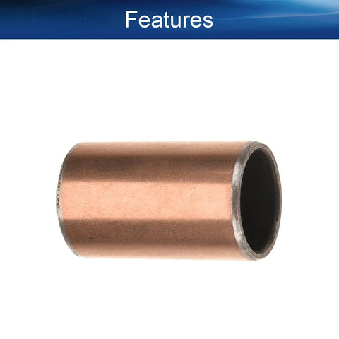 Rock Solid 10 Pcs Sleeve Bearings With Smooth Oilless Bushings And 10mm Bore 12mm OD 20mm Length copper bearing sleeve close-up.