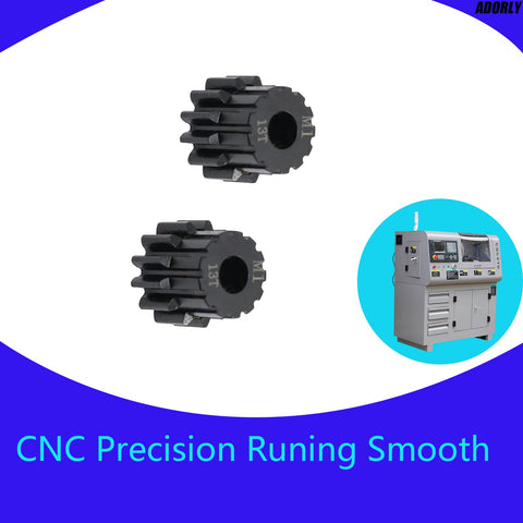 2 Pack Machined Hardened Steel 13T Motor Pinion Gear For 1/8 Sledge Replacement Upgrade 6483X 1.0 Pitch Fits 5mm Shaft Durable Precision CNC