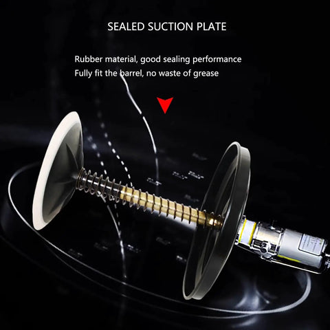 Sealed suction plate of Heavy Duty Pneumatic Grease Pump Kit with rubber material, ensuring no waste of grease.