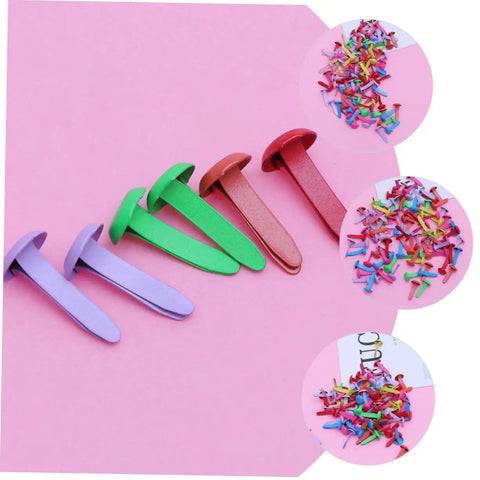 300Pcs Miniature Brads Round Fasteners For Crafts DIY Projects Scrapbooking Card Making Dreadlock Accessories And Creative Craft Supplies