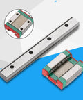 Miniature Linear Rail Guide 12mm Width With Slide Block, 4 Point Contact For Precision Machinery And Automation Systems