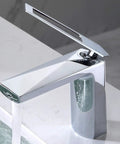 Luxurious Polished Chrome Modern Bathroom Faucet With 1 Hole And Single Handle Brass Body With Zinc Handle Queen Series Boss Level Upgrade
