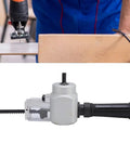 Leftwei Sheet Nibbler Cutter Drill Tool with black handle, designed for cutting metal and wood, 360 rotating blade holder.