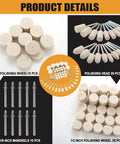 80 Piece Polishing Buffing Wheel Set With 1/8 Inch Shank, mandrels, wheels, polishing heads, product details overview