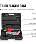 Industrial Strength Hydraulic Wheel Bearing Puller Providing Solid 15 Ton Pulling Power And 300 Millimeter Reach Effortless Gear Extractor in thick plastic case.