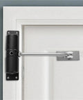 Premium Automatic Door Closer Aluminum Alloy Adjustable Closing Hinge With Wear Resistant Rebound Stopper Black Finish