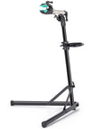 Bike Repair Stand With 360 Degree Rotating Clamp Holds Up To 110 Lbs Adjustable Jaws 1 To 1.5 Inches Workstand For Mountain And Road Bikes