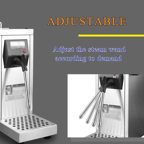 Hassle Free Automatic Espresso Maker With Quick Milk Frother And Programmable Timer Keeps Coffee Warm Solid Silver Design adjustable steam wand feature