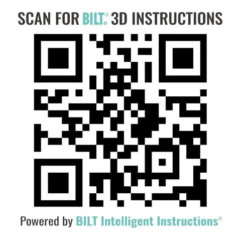 QR code for BILT 3D instructions, helps install Refurbished 2-Handle Deck Mount Roman Tub Faucet In Polished Chrome.