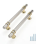 10 Pack 5 Inch Brushed Nickel And Gold Cabinet Pulls Heavy Duty Kitchen Drawer Handles For Cabinets Cupboards And Closets