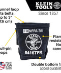 3 Piece Pliers Kit With Ironworker's Diagonal Cutting Pliers And Heavy Duty Side Cutters In Flame Resistant No 4 Canvas Tool Bag, Belt Tunnel Loop NFPA 701 Compliant, Made In USA