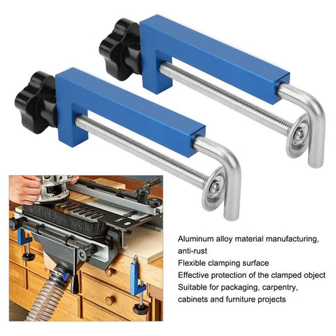 2 Pack 120mm Aluminum Alloy Flexible Clamps For DIY Woodworking And Carpentry Handy Rust Resistant Clamps For Table Saws Band Saws