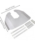 Stainless steel outboard hydrofoil plate with folded wing for stable aerodynamic performance, 45cm size, marine hardware components