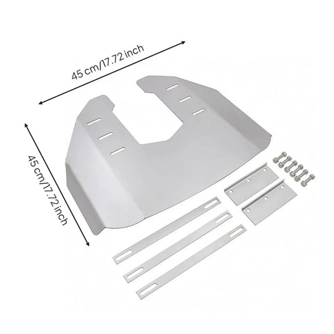 Stainless steel outboard hydrofoil plate with folded wing for stable aerodynamic performance, 45cm size, marine hardware components