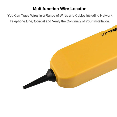 Multifunction yellow wire locator part of Wire Tracer And Circuit Tester With Tone Generator And Probe Kit