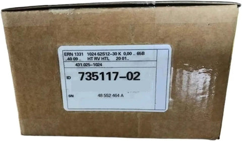 Cardboard box labeled 431.025-1024 Incremental Rotary Encoder 735117-02, industrial motion feedback part