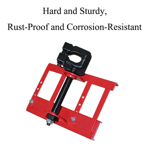 Vertical Chainsaw Mill And Cutting Guide Set For Portable Wood Cutting, red metal frame with black clamp, DIY saw mill tool