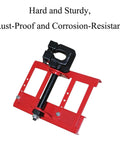 Vertical Cutting Chainsaw Mill For Woodworking And DIY Builders, Direct And Precise Wood Cutting With Vertical Method, red metal frame
