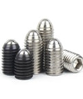 Top Shelf Heavy Duty 304 Stainless Steel Spring Ball Plungers Hex Socket Allen Grub Set Screws Rock Solid Corrosion Proof Fasteners For Industrial Machinery And Auto Repair Projects M16 By 25 Millimeter Two Pack in black and silver.