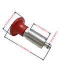 Top Shelf Heavy Duty Spring Loaded Pull Pin Featuring Smooth Glide Red T Handle and Extended Black Tie Rod Knob, 3.46in long.
