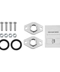Top Shelf 1/8HP 115V Stainless Steel Cartridge Circulator Pump Replacement For 009BF5J Models installation hardware kit including bolts, nuts, gaskets, and manual.