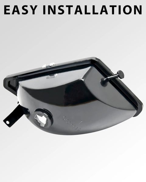 Headlight Housing Replacement For Polaris Sportsman 500 2005-2010 showing front right angle with easy installation text
