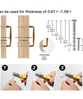 10 Pack Antique Brass Cabinet Pulls shown with installation instructions and screw length details for cupboards or wardrobes.