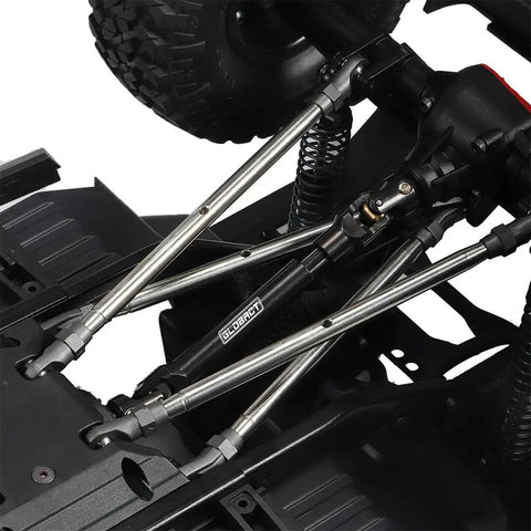 Stainless Steel RC Driveshaft For 1 To 10 Crawler Upgrade Compatible With TRX4 And SCX10 90046 Axial, 86 To 105 Mm Heavy Duty CNC Machined Rust Resistant High Strength Drive Shaft For Traxxas RC Cars, installed on RC crawler chassis