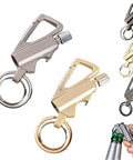 All In One 3 In 1 Outdoor Lighter With Windproof Flame Reusable Match And Built In Multitool Keychain Bottle Opener Waterproof And Lightweight Everyday Carry Ready Design Two Tone Gold And Silver Finish For Any Adventure